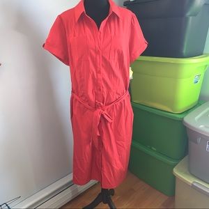 NWT Style & co ss button down dress 16W